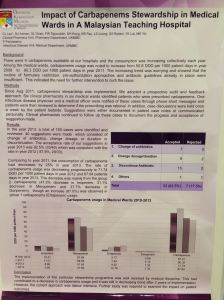Another poster - presenting the work of a Malaysian carbapenem stewardship program.