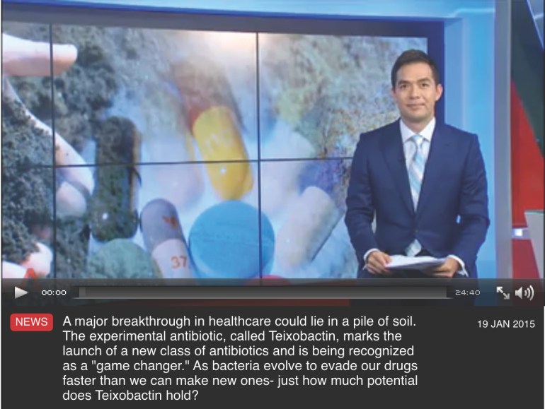 Channel NewsAsia Video on Teixobactin