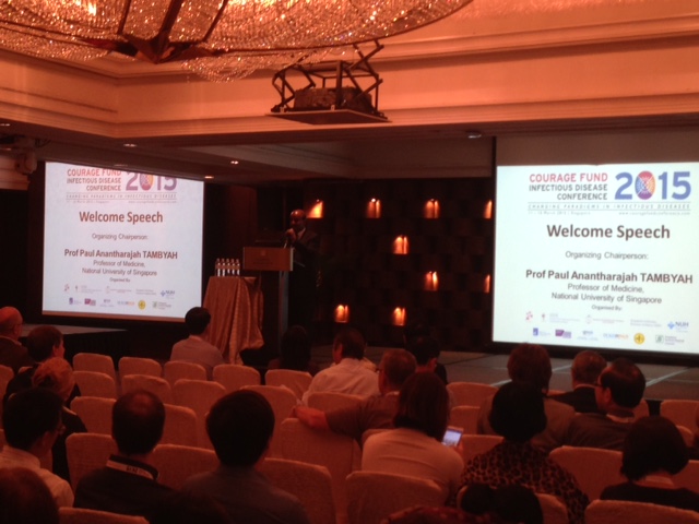 Welcome speech at the opening ceremony of the Courage Fund ID Conference, delivered by Prof. Paul Tambyah, the organising chair of the conference.