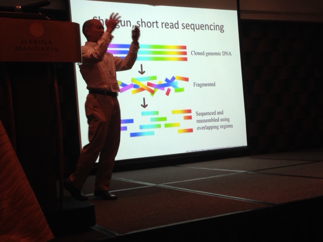 Dr. Swaine Chen from GIS giving a tutorial on NGS.