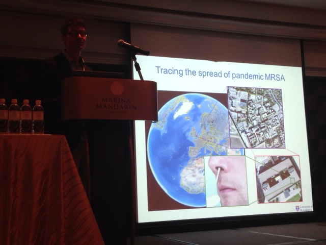 Prof Matthew Holden from the University of St. Andrews, Scotland, describing the role of NGS in archaeological and epidemiological investigations of MRSA.