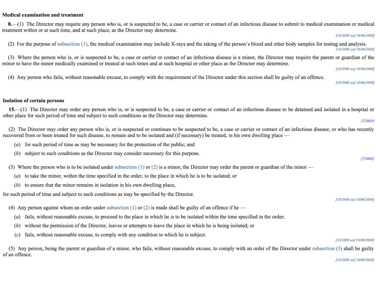 Sections 8 and 15 of the ID Act, Singapore
