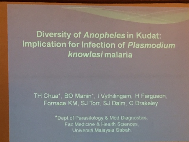 ... the diversity of Anopheles spp. (and Plasmodium spp. in these mosquitos) in parts of Sabah, Malaysia.